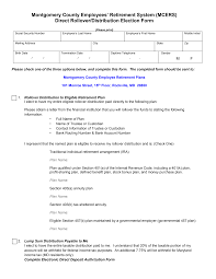 Montgomery County Employees' Retirement System (MCERS) Direct  Rollover/Distribution Election Form